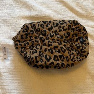 GAP Tan and Black Quilted Leopard Bag
